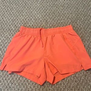 Orange athletic shorts